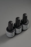 Three Luxio Bold Effects bottles: Silver, Gold, Pink