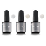 Luxio Bold Effects set: Silver Nº298, Gold Nº299 and Pink Nº300 bottles